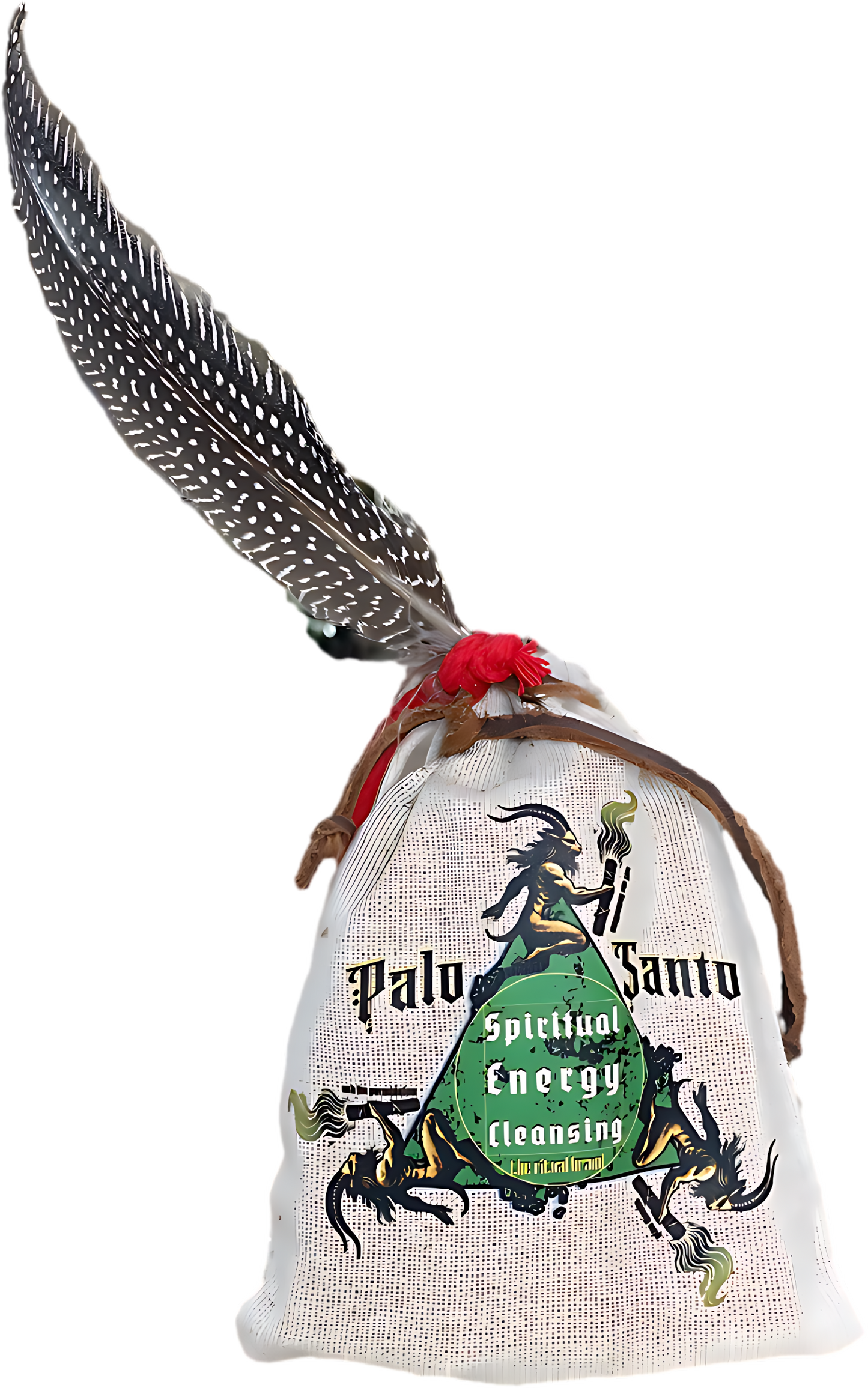 Palo Santo ritual bundle with feather, root, and red thread — The Ritual Brand