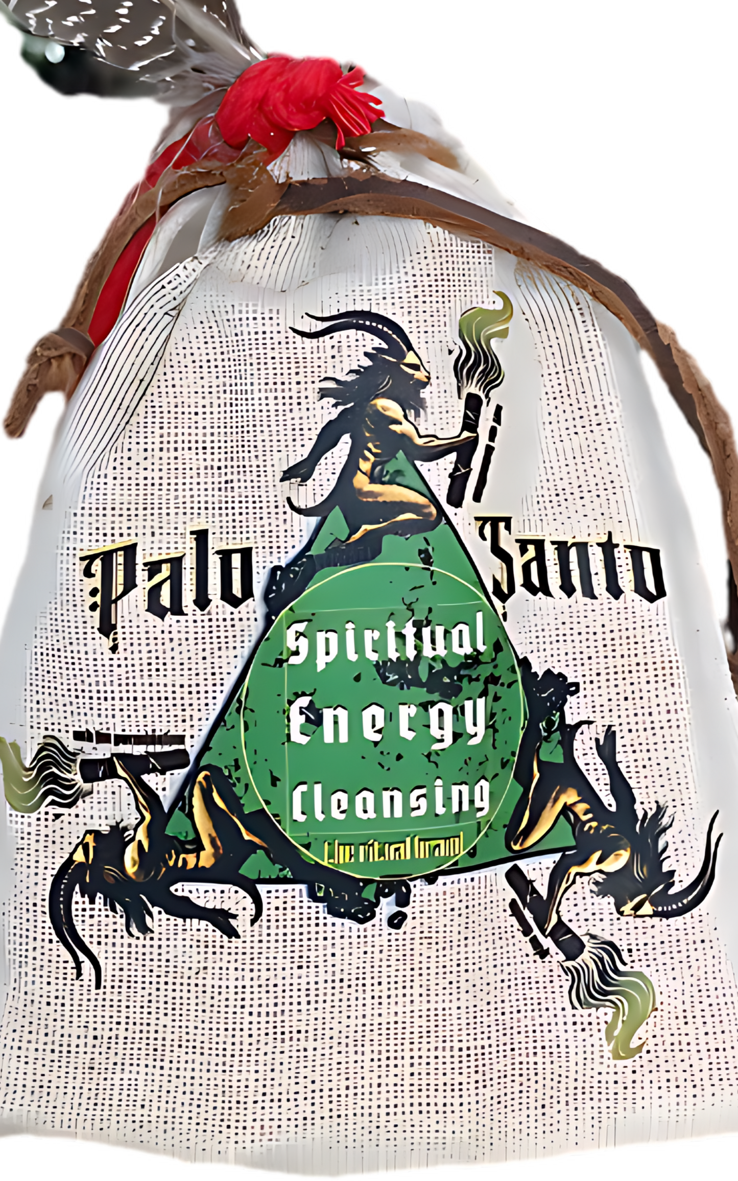Palo Santo ritual bundle with feather, root, and red thread — The Ritual Brand