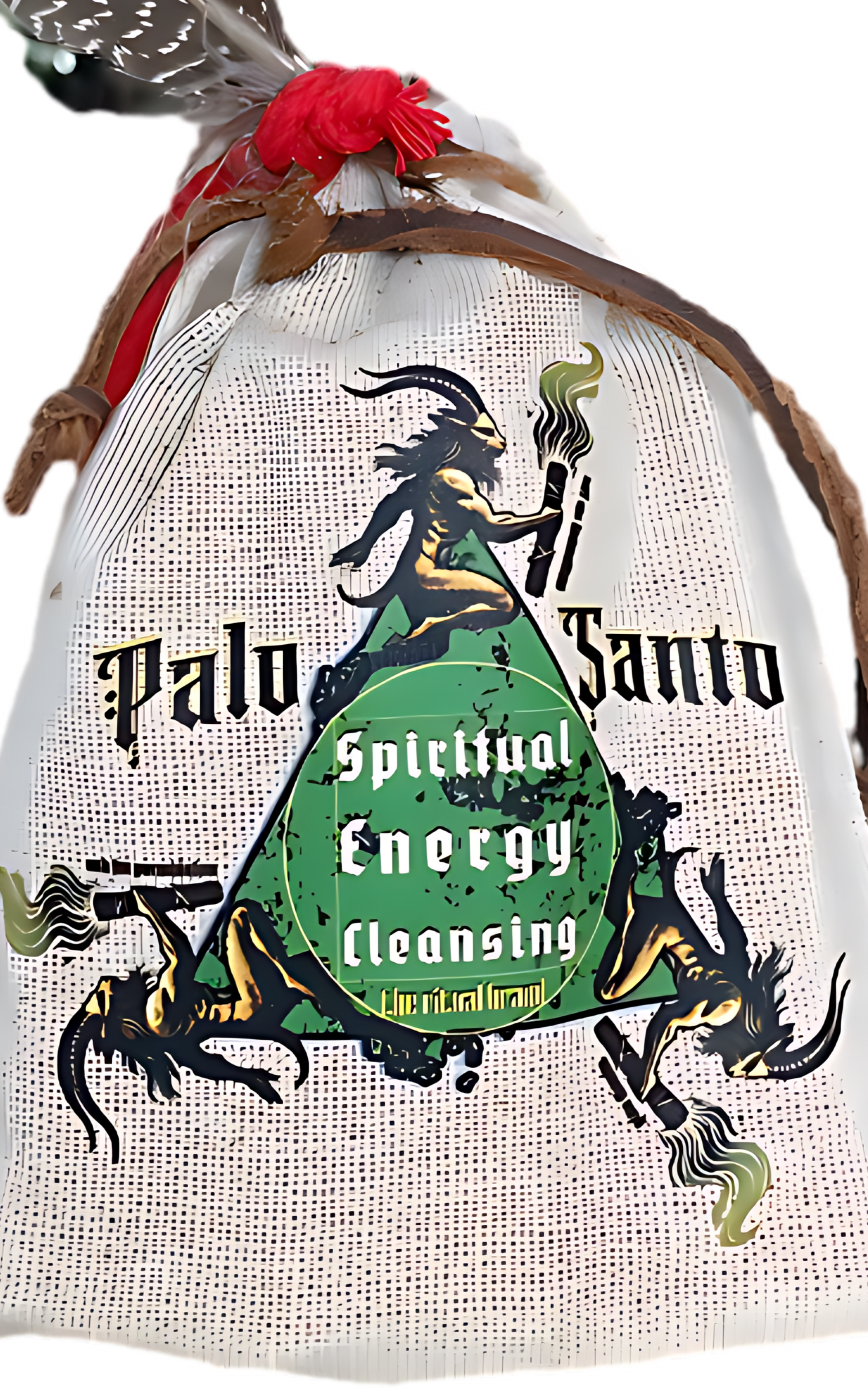 Palo Santo ritual bundle with feather, root, and red thread — The Ritual Brand
